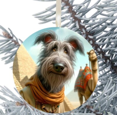 Irischer Wolfshund Hund Hängekugel Geschenk Deko Geburtstag Weihnachten 
