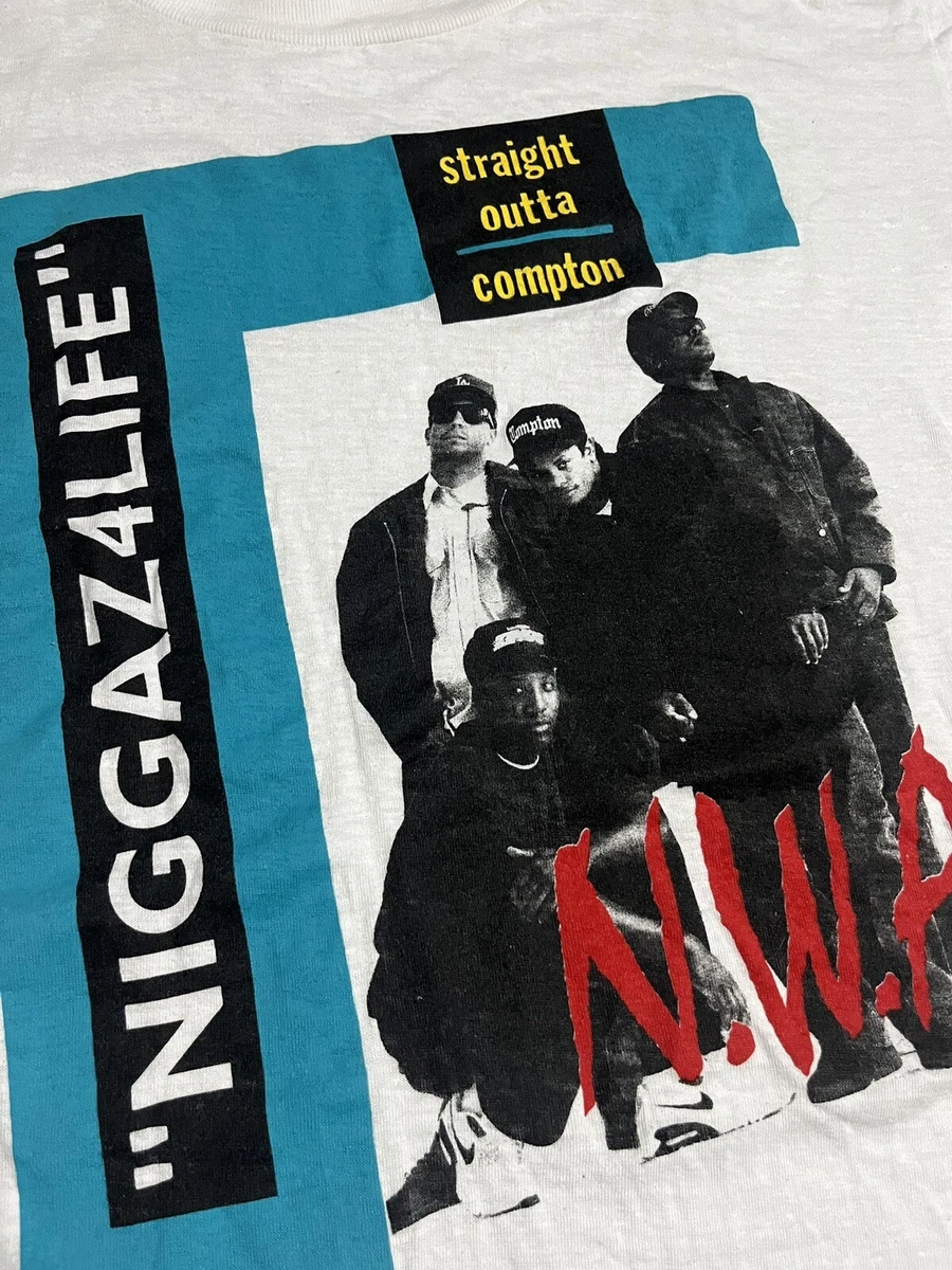 Vintage 90s NWA Niggaz 4 Life Rap Tee Bay Club Straight Outta
