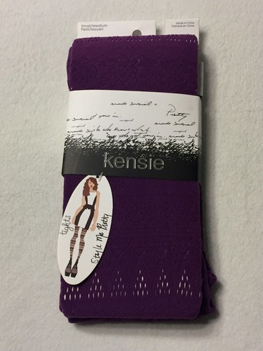 NEW KENSIE PURPLE FISHNET TIGHTS W 