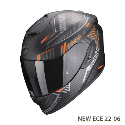 Scorpion Exo 1400 Evo Air Shell Full Face Helmet Orange XS