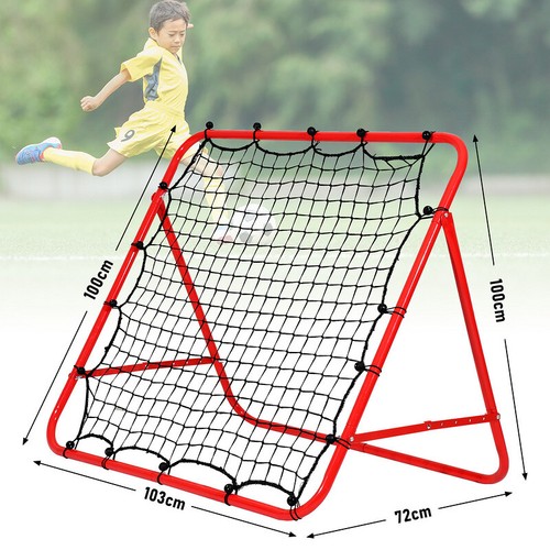 Fußball Rebounder Rückprallwand Kickback Tragbares einstellbar Tor Trainingsnetz - Bild 2 von 9