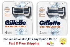 8 Gillette Skinguard Razor Blades Refills Cartridges Sensitive Skin fit Fusion 4