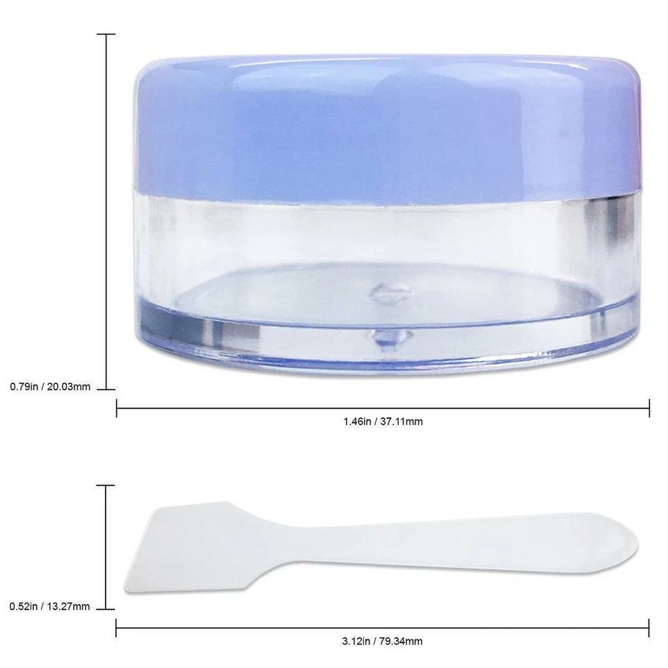 12PCS 10G/10ML Cream Cosmetic Lavender Sample Jar Containers with Spatulas - Image 2 of 4