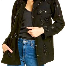 NWT The Kooples Metallic Beaded & Embroidered...