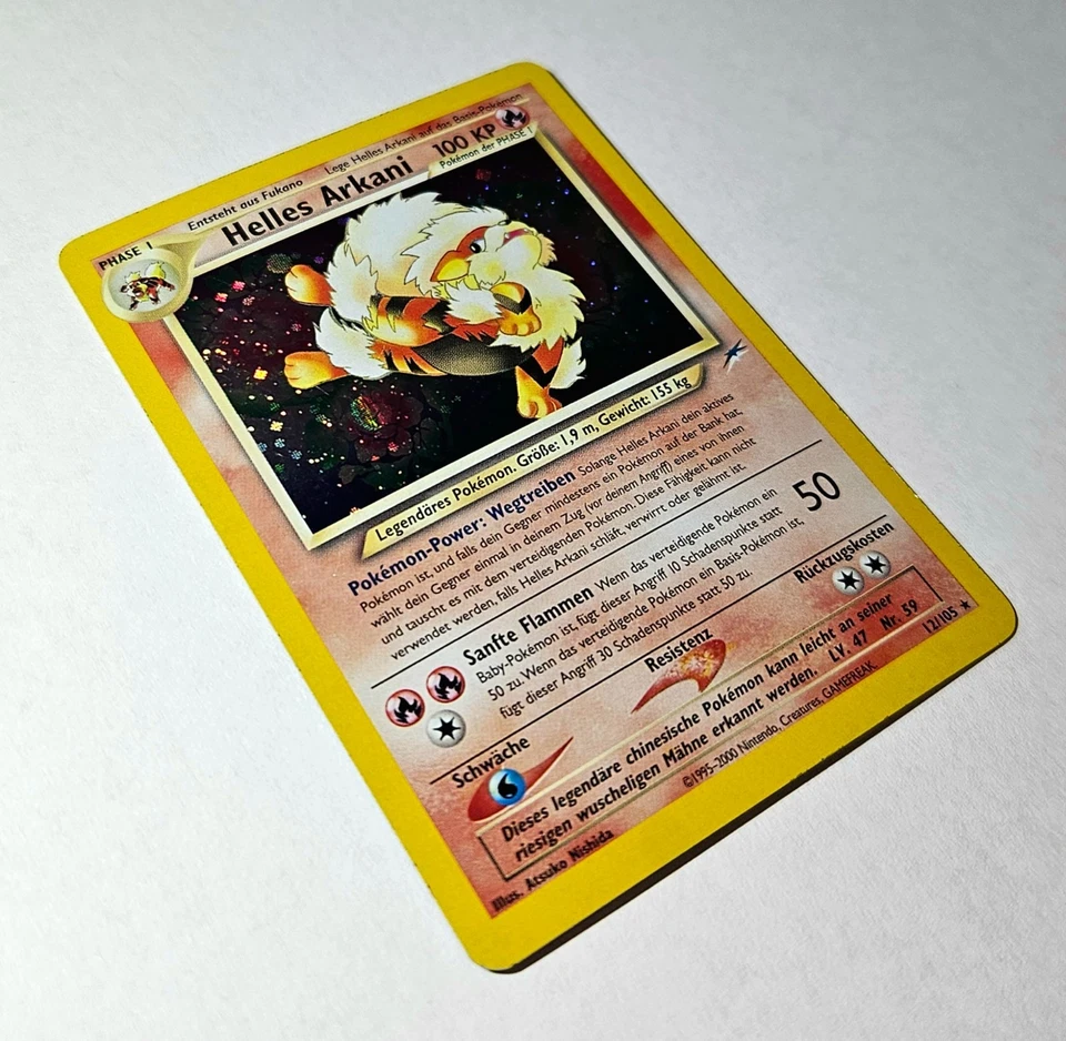 Pokémon Karte Helles Arkani 12/105 holo | Neo Destiny DE 2000 (Arcanine) Vintage - Bild 3 von 4