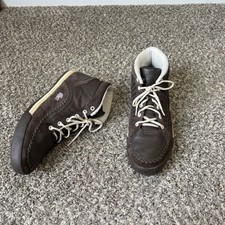 Lacoste Hombres Chaney Croc Mid-Top Tenis Botas Zapato 13 Marrón Cuero Gamuza De Colección