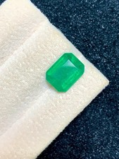 Natural Emerald 1.68 Carat vivid Octagon Cut 8x6x4 MM Loose Gemstone For Jewelry