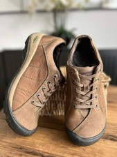 Keen Women's Brown Leather Brindle Lace Up Hiking Closed Toe Shoes UK 5.5 | 38.5