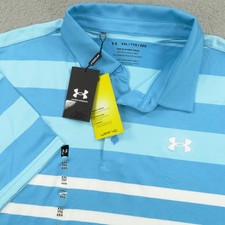 Under Armour Polo XXL Loose Fit The Playoff Shirt Print Golf Mens Blue White UPF