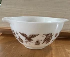 Vintage Pyrex Early American Mix Bowl 441 Cinderella 1.5 Pint Brown