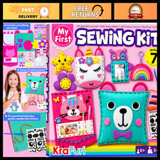 Kids Sewing Kit for Ages 6-12  7 Fun Animal Dolls  Creative Craft Set