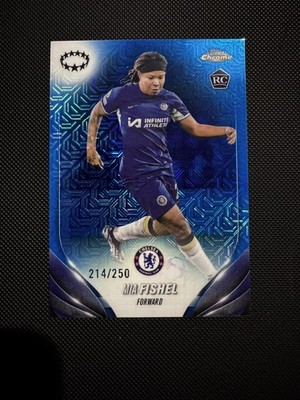 2023-24 Topps Chrome - Mia Fishel #39 Blue Mojo Refractor /250 (RC)