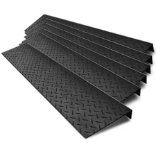 Spurtar Rubber Stair Treads 29.69" x 9.85" 6PCS, Non-Slip Outdoor Rubber Stai...