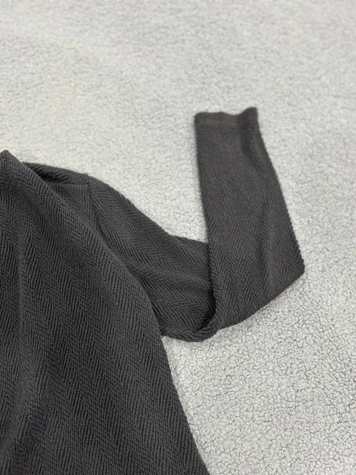 Cárdigan James Perse Mujer 2 Gris Terry Francés Algodón Frente Abierto Chaqueta Larga Foto 3 de 4