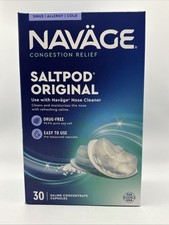 Navage Congestion Relief SaltPod Original 30 Saline Capsules Sinus Allergy 05/28