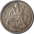 1872-S Seated Liberty Dime Nice AU Details Decent Eye Appeal