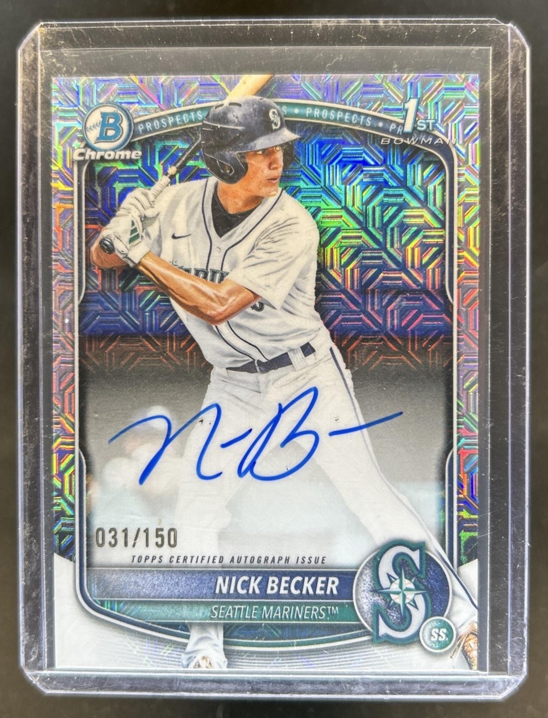 2025 Bowman Draft Nick Becker Chrome Auto HTA Choice Refractor 1st #/150