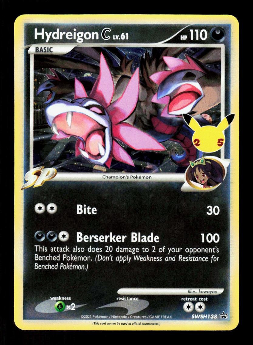 Hydreigon C SWSH138 Promo SWSH Black Star Pokemon NM