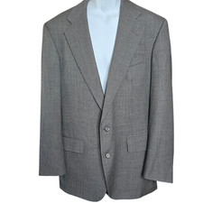 Ralph Lauren Mens Vintage Birdseye Wool Blazer Size 40 Gray Polo University Club