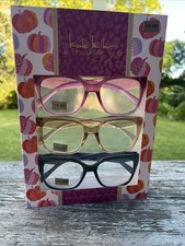 NICOLE MILLER Studio Reading Glasses 2.00 LG LENSES New Eyeglasses 3pk