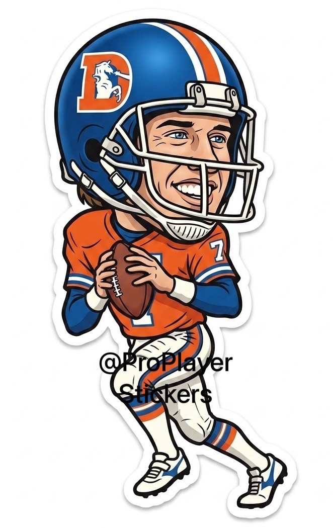 🏈 John Elway “Passing” Sticker 🏈