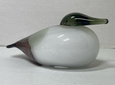 Ovia Toikka Glass Male Eider Sea Duck Haahka Nuutajarvi of Finland Mallard Bird