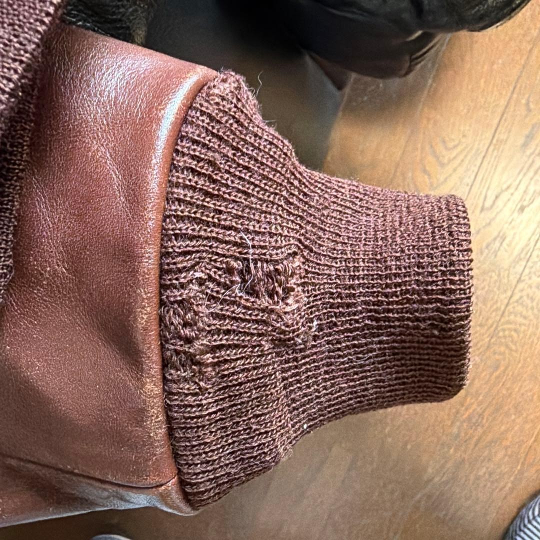 Buzz Rickson's A-2 Flight Jacket Brown Leather Si… - image 9