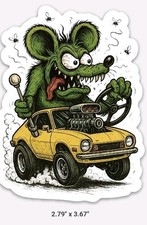 Ford Pinto Sticker - Muscle Car Rat Fink Odd Rod Classic Vinyl Ford Pinto Sticker - Muscle Car Rat Fink Odd Rod Classic Vinyl