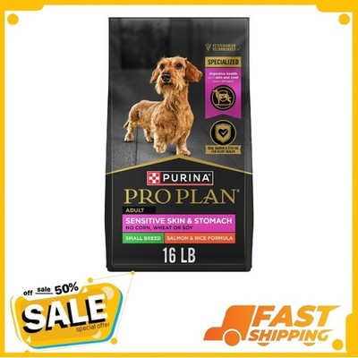 Purina Pro Plan Sensitive Skin and Stomach Dry Dog Food for Small Breeds, 16 lb