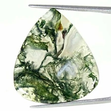 21.50Cts Natural Moss Agate Pear Cabochon loose Gemstone