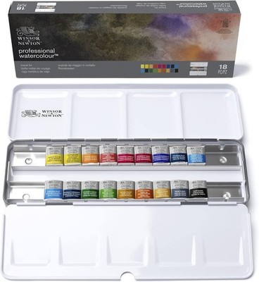 Winsor & Newton Artists' Choice Professional Water Colour Set of 18 190100