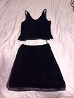 Emporio Armani Black Velvet 2-Piece Tank Top & Skirt Set Women’s Size 38 — photo 1