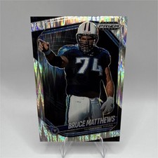 2025 Panini Prizm Black Bruce Matthews /249 Silver Shock Parallel  TN Titans 