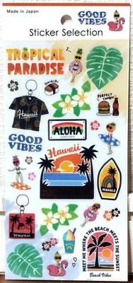GAIA Hawaii Memory PET Aufkleber Auswahl Strand Aloha Reise Sommer MADE IN JAPAN - Bild 1 von 3