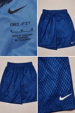 Nike Dri Fit Shorts Youth Medium Blue Athletic Basketball Drawstring Swoosh