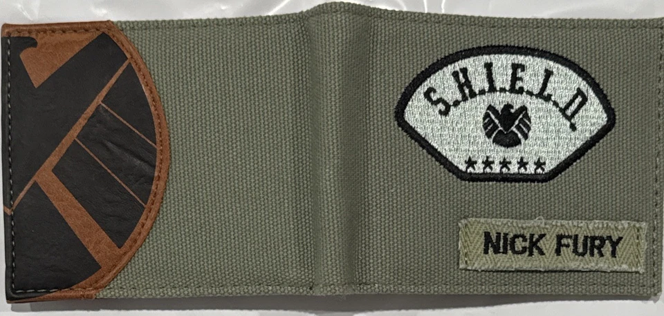 Marvel Comics Avengers Nick Fury SHIELD Cloth Wallet NEW Bi Fold Billfold - Image 4 of 4