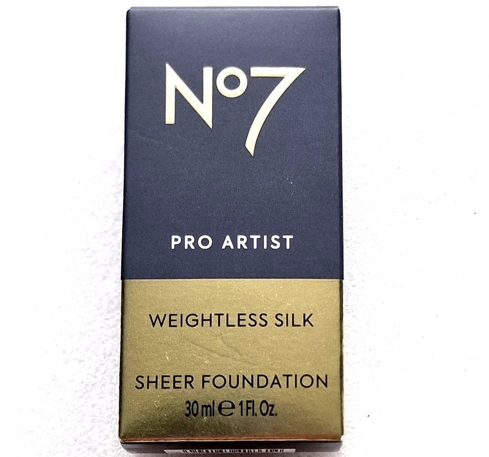 No7 Pro Artist Weightless Silk Sheer Foundation 30ml - please choose