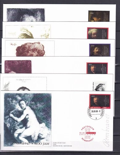 [G191791] Art Rembrandt Netherlands Nice Lot First Day Covers UNG