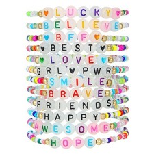Friendship Bracelets Boho Stackable Bracelets for Women Surfer Heishi Clay Bead