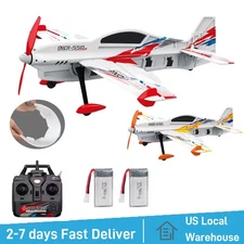 Red/yellow 3D RC Airplane One-Key Hanging Stunt Fixed Wing Ready to Fly 2battery