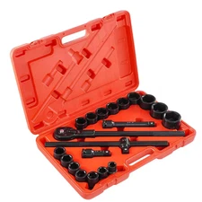 3/4 In. Drive Impact Socket Set, 21-Pieces SAE 3/4 In. to 2 In. 6-Point Cr-V All