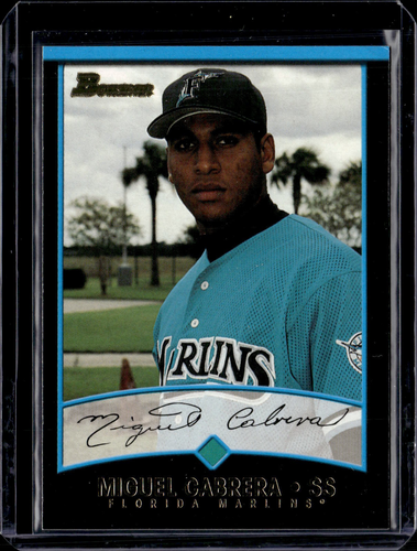2001 Bowman #299 Miguel Cabrera Florida Marlins EX (corner crease)