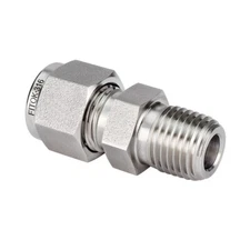 FITOK 316 SS 3/16 in Tube OD x 1/8 Male NPT Compression Tube Fitting 