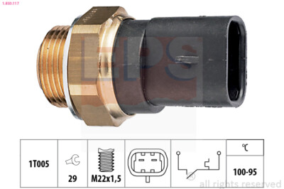 EPS 1.850.117 Temperature Switch, radiator fan for OPEL,VAUXHALL