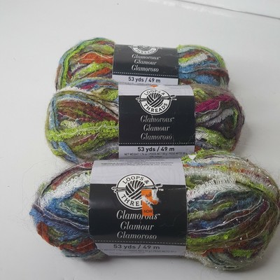 Loops and Threads Glamorous Yarn Multi Confetti Lot of 3 Lot 980 53 yd Skein