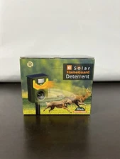 Solar Animal Repeller Ultrasonic Light Motion Detector w/ Flame Guard 2 Pack