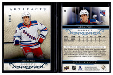2021-22 Upper Deck Artifacts Light Blue Steel /85 Adam Fox #25