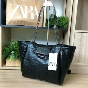 soft black tote bag