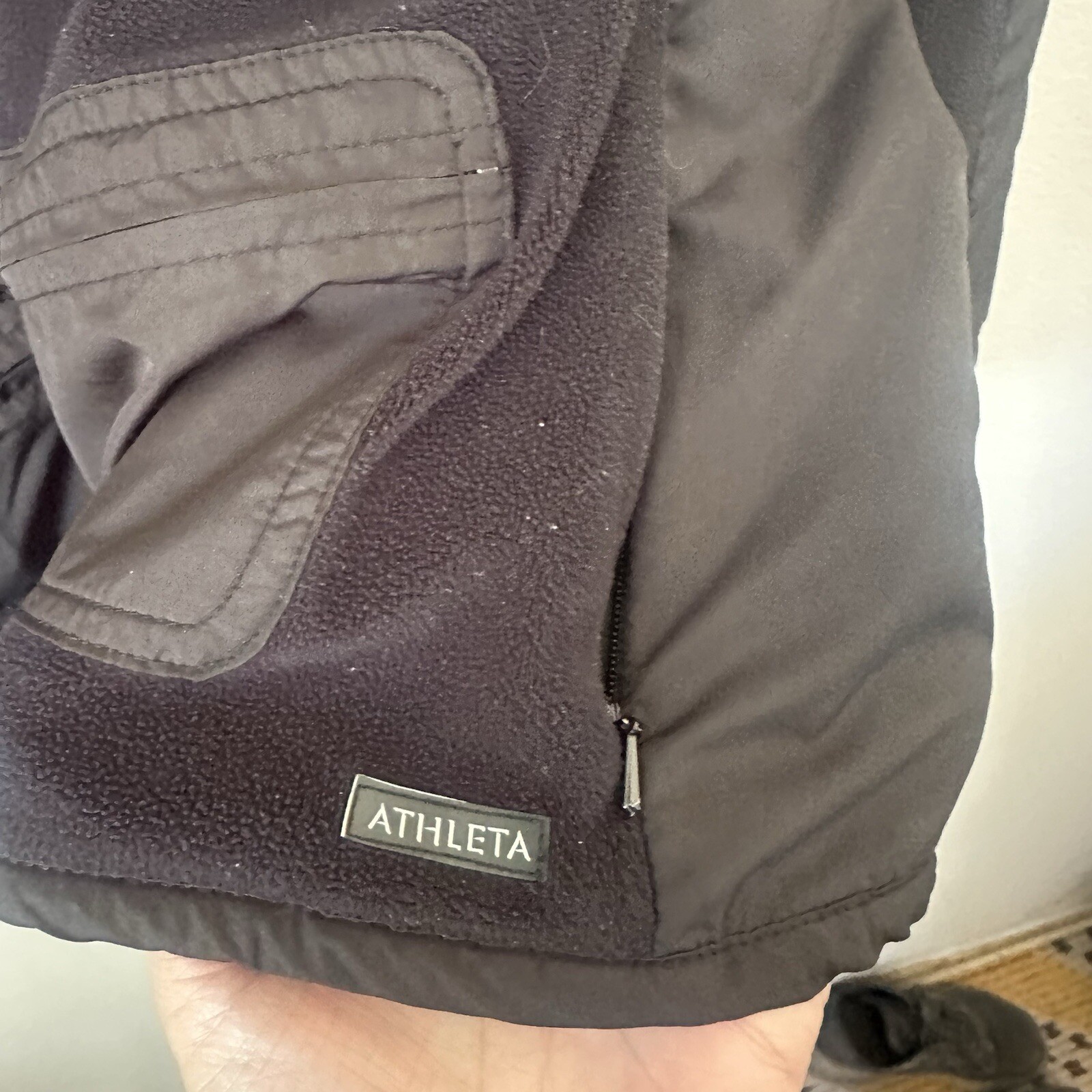 Athleta Polyester Zip Up Light Weight  Fleece Jac… - image 5