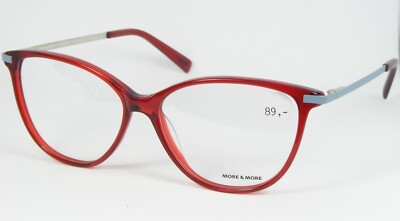 MORE & MORE 50526 300 TRANSPARENT RED EYEGLASSES GLASSES 54-14-135mm Germany